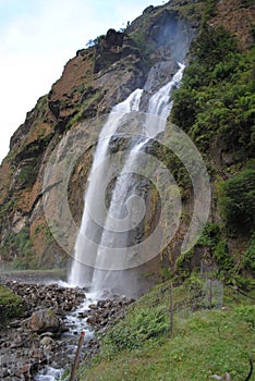 Waterfall at tal manang nepal