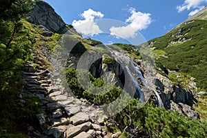 Waterfall in the Tatra Mountain