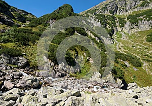 Waterfall in the Tatra Mountain