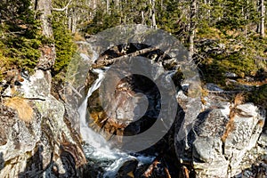 Waterfall in Tatra mountain, Slovakia - Studenovodsky.