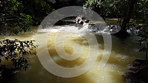 Waterfall Than Bok Khorani National Park in Krabi province, Thailand tourist landmark