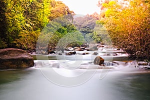 waterfall in Thung Phle, Chaman, Makham District, at Chanthaburi Province Thailand