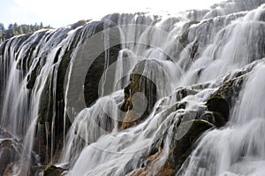 Waterfall in tibetan china