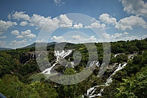 Waterfall top of mountain