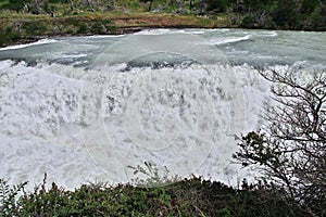 Waterfall in Torres del Paine National Park, Patagonia, Chile