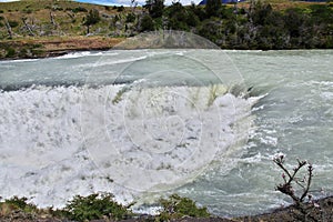 Waterfall in Torres del Paine National Park, Patagonia, Chile