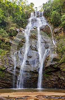 Waterfall among the trees