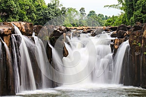 Waterfall in tropical country.
