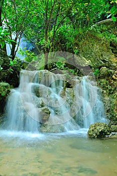 Waterfall in the tropical forest