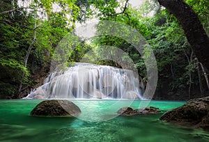 Waterfall in tropical forest