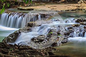 Waterfall in the tropical forest