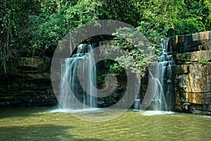 Waterfall in tropical forest in summer : Thailand