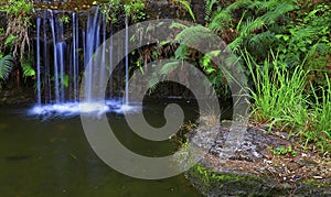 Waterfall in tropical garden