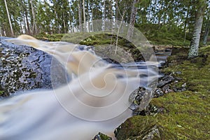 Waterfall in GnosjÃÂ¶, Sweden photo