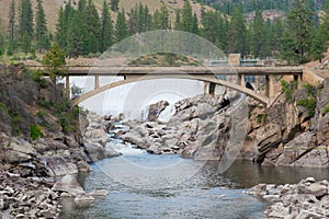 Waterfall under the bridge