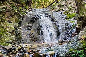 Waterfall in Uvas Canyon County Park, Santa Clara county, California; long exposure