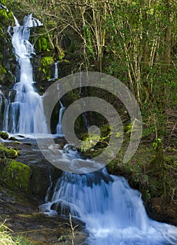 Waterfall in the valley of Araitz next to the Aralar mountain range, Navarre