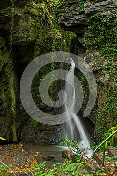 Waterfall in the valley called Tiefenbachtal near the city Bernkastel-Kues.