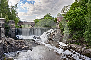 Waterfall in Vanhankaupunginkoski, Helsinki, Finland