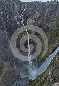 Waterfall Voringfossen in Norway