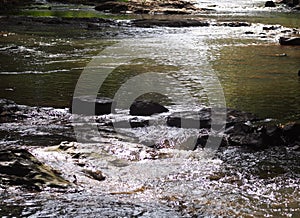 Waterfall water canal natural stone canal