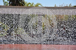 Waterfall of the Water Gardens in Lisbon, Portugal
