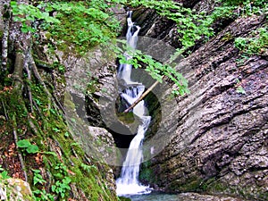 waterfall, water, nature, river, stream, cascade, forest, landscape, green, rock, mountain, stone, creek, falls, spring, moss, fal