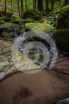 Waterfall water stream in black forest