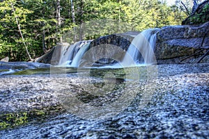 Waterfall (Dianas bath) in White Mountain National Park, New Hampshire, USA