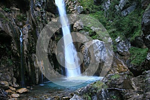 Waterfall on a wild river