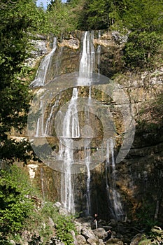 Waterfall on a wild river