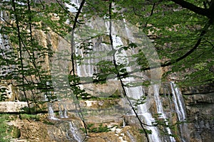 Waterfall on a wild river