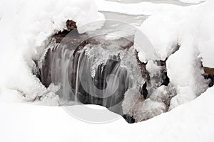 Waterfall in winter