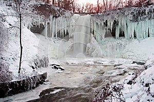 Waterfall in winter