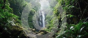 Waterfall Wonders Hidden Cascades In The Lush Rainforest Backdrop
