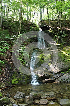 A waterfall in the woods of Cape Breton Island