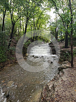 Waterfall  the woods