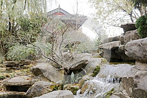 Waterfall in the wuhouci temple, adobe rgb