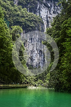 Waterfall at Wulong National Park famous landscape china