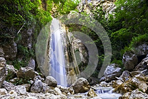 A waterfall in a WWF oasi