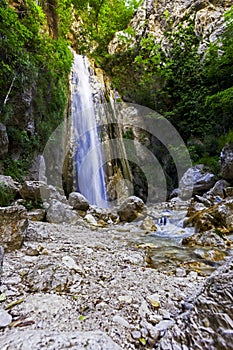 A waterfall in a WWF oasi