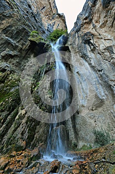 Waterfall in Nor Yauyos-Cochas nature reserve, Peru photo