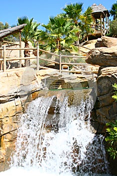 Waterfall in Zoo, Tabernas, Almeria