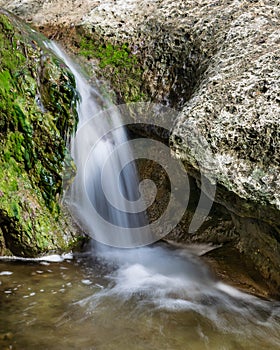 Waterfalls along the Little Fern Hiking Trail, River Place, Austin