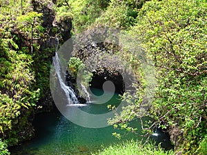 Waterfalls along the Road to Hana, Maui, Hawaii photo