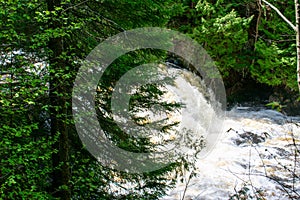 Waterfalls at Amnicon falls State Park in Wisconsin