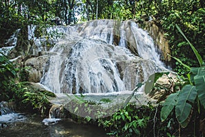 Waterfalls of Cascadas de Agua Azul Chiapas Mexico