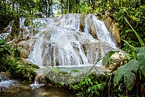 Waterfalls of Cascadas de Agua Azul Chiapas Mexico photo