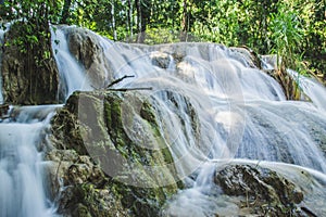 Waterfalls of Cascadas de Agua Azul Chiapas Mexico photo