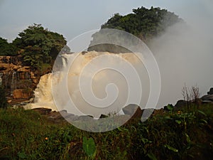 Waterfalls of the Congo River near Kinshasa.